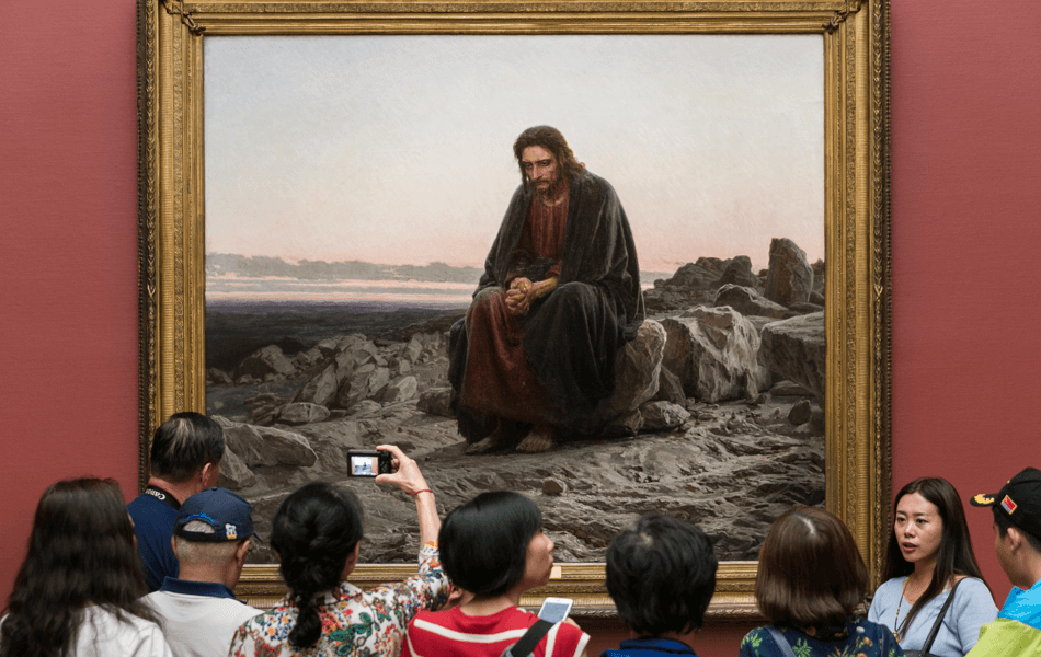 И. Н. Крамской. Христос в пустыне. 1872. Третьяковская галерея в Лаврушинском переулке